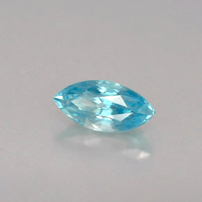 Zircão azul natural 0,72ct, marquise, VVS
