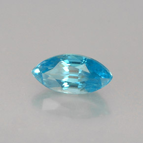 Zircão azul natural 0,70ct, marquise, VVS