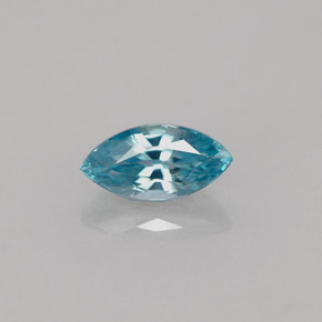 Zircão azul natural 1,14ct, marquise, VVS