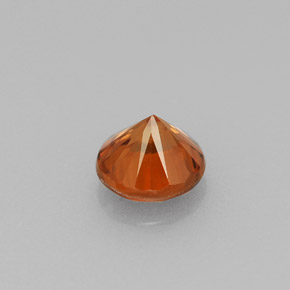 Zircão laranja natural 0,99ct, corte redondo, VS