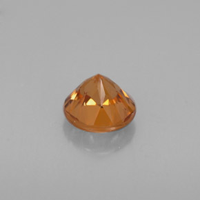 Zircão laranja natural 1,12ct, corte redondo, VVS