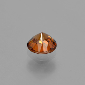 Zircão laranja natural 0,94ct, corte redondo, VVS