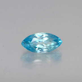 Zircão azul natural 0,68ct, marquise, VVS