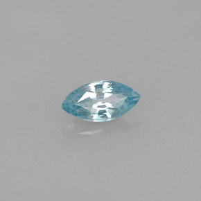 Zircão azul natural 0,59ct, marquise, VVS-VS