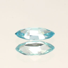 Zircão azul natural 0,50ct, marquise, VVS