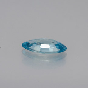 Zircão azul natural 0,50ct, marquise, VVS