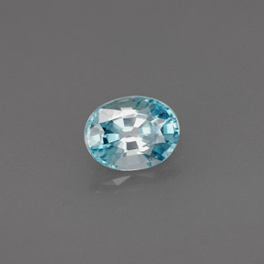 Zircão azul natural 0,82ct, corte oval, VVS-VS