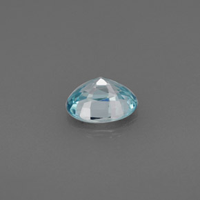 Zircão azul natural 0,82ct, corte oval, VVS-VS