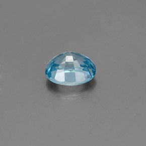 Zircão azul natural 1,06ct, corte oval, VVS-VS
