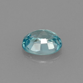 Zircão azul natural 1,00ct, corte oval, VVS