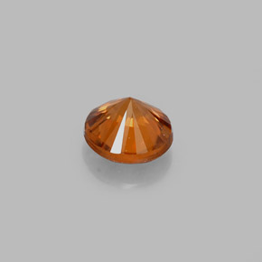 Zircão laranja natural 0,63ct, corte redondo, VVS-VS