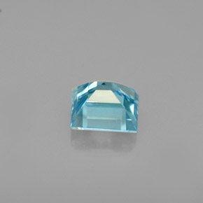 Zircão azul natural 0,79ct, quadrado, VVS-VS