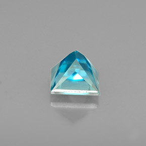 Zircão azul natural 0,72ct, quadrado, VS