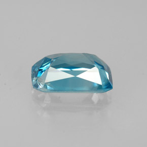 Zircão azul natural 1,26ct, corte esmeralda, VS-SI