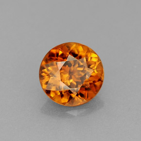 Zircão laranja natural 0,94ct, corte redondo, VVS-VS