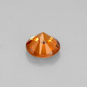 Zircão laranja natural 0,91ct, corte redondo, VVS-VS