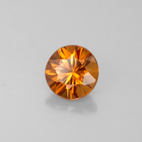 Zircão laranja natural 0,93ct, corte redondo, VVS-VS