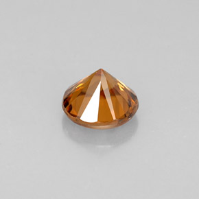 Zircão laranja natural 0,93ct, corte redondo, VVS-VS