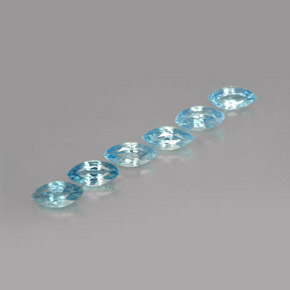 Pedras preciosas de zircão azul natural de  ct, marquise, VVS-VS