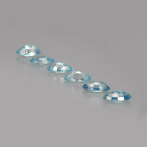 Pedras preciosas de zircão azul natural de  ct, marquise, VVS-VS