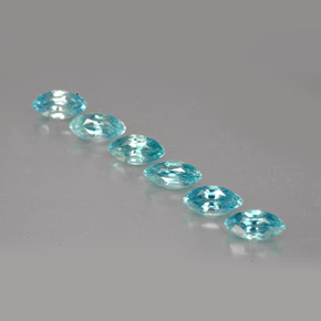 Pedras preciosas de zircão azul natural de  ct, marquise, VVS-VS