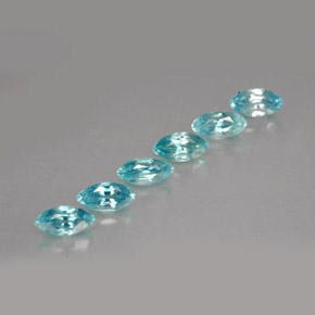 Pedras preciosas de zircão azul natural de  ct, marquise, VVS-VS