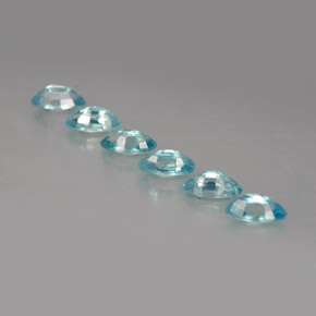 Pedras preciosas de zircão azul natural de  ct, marquise, VVS-VS
