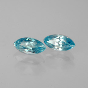 Pedras preciosas de zircão azul natural de  ct, marquise, VVS-VS