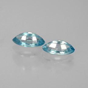 Pedras preciosas de zircão azul natural de  ct, marquise, VVS-VS