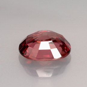 Zircão rosa natural 4,18ct, corte oval, VVS