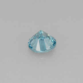 Zircão azul natural 0,68ct, corte redondo, VS