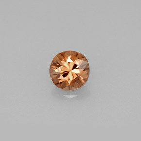 Zircão laranja natural 1,01ct, corte redondo, VVS