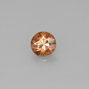 Zircão laranja natural 1,01ct, corte redondo, VVS
