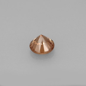 Zircão laranja natural 1,01ct, corte redondo, VVS
