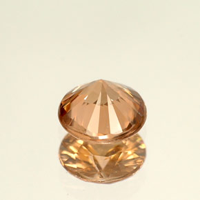 Zircão laranja natural 0,92ct, corte redondo, VVS