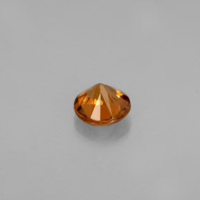 Zircão laranja natural 0,91ct, corte redondo, VVS-VS