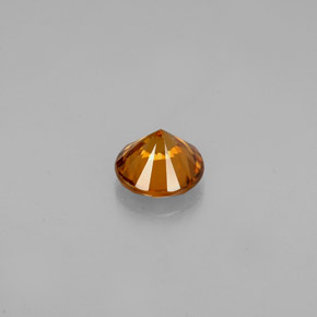Zircão laranja natural 0,90ct, corte redondo, VVS