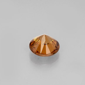Zircão laranja natural 0,99ct, corte redondo, VVS