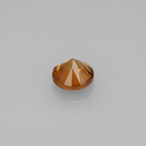Zircão laranja natural 1,01ct, corte redondo, VVS-VS