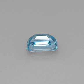 Zircão Azul Natural 0.94ct, Corte Esmeralda, VVS