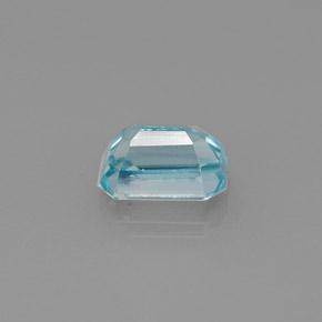 Zircão azul natural 1,11ct, corte esmeralda, VVS