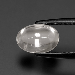 Zircão branco natural 1,72ct, corte oval, transparente