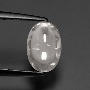Zircão branco natural 1,72ct, corte oval, transparente
