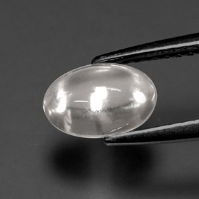 Zircão branco natural 1,72ct, corte oval, transparente