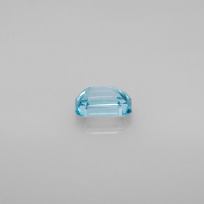 Zircão azul natural 1,02ct, corte esmeralda, VVS