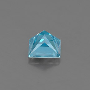 Zircão azul natural 0,58ct, quadrado, VS