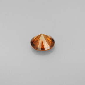 Zircão laranja natural 0,80ct, corte redondo, VS