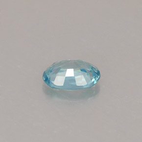 Zircão azul natural 0,70ct, corte oval, VS