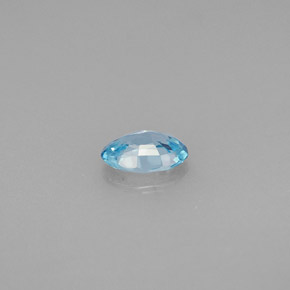 Zircão azul natural 0,54ct, corte oval, VVS-VS