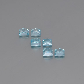 Pedras preciosas de zircão azul natural de  ct, quadrado, VVS-VS